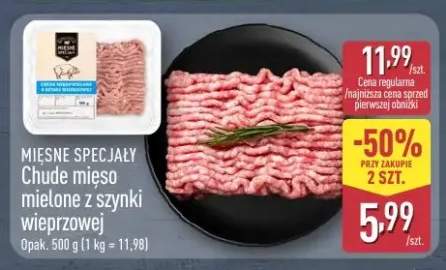 Chude mięso mielone z szynki wieprzowej