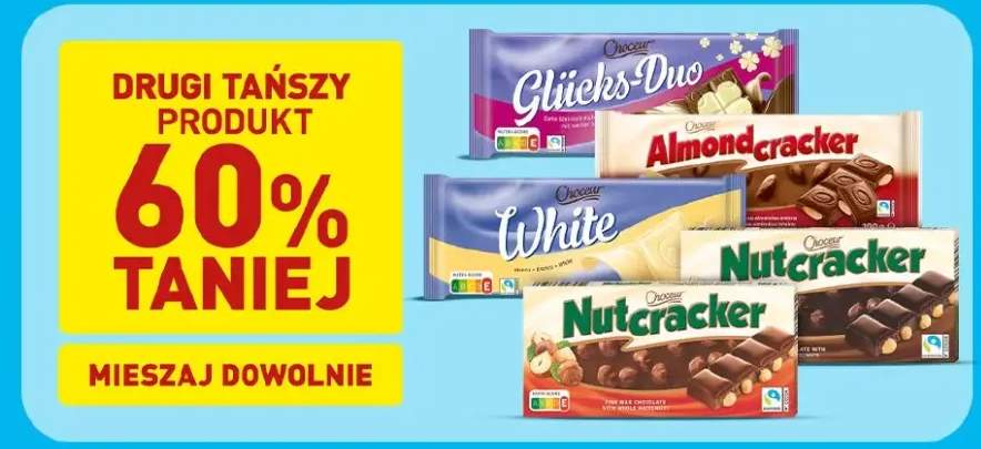 Czekolady Choceur 100g - drugi tańszy produkt 60% taniej