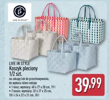 Koszyk pleciony 1/2 szt.