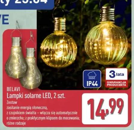 Lampki solarne LED, 2 szt.