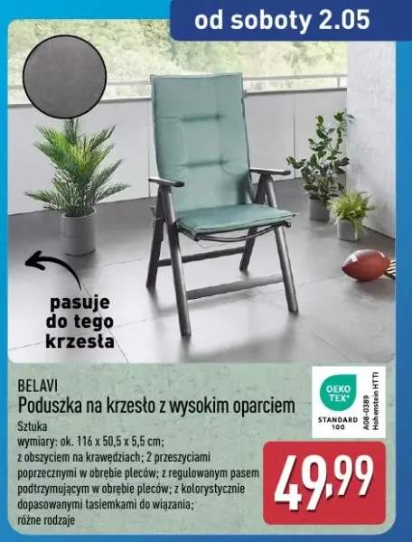 Poduszka na krzesło z wysokim oparciem