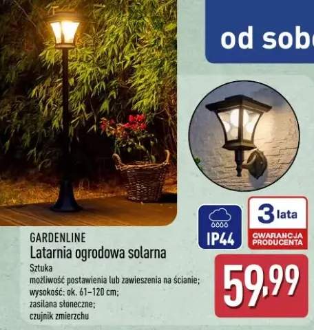 Latarnia ogrodowa solarna