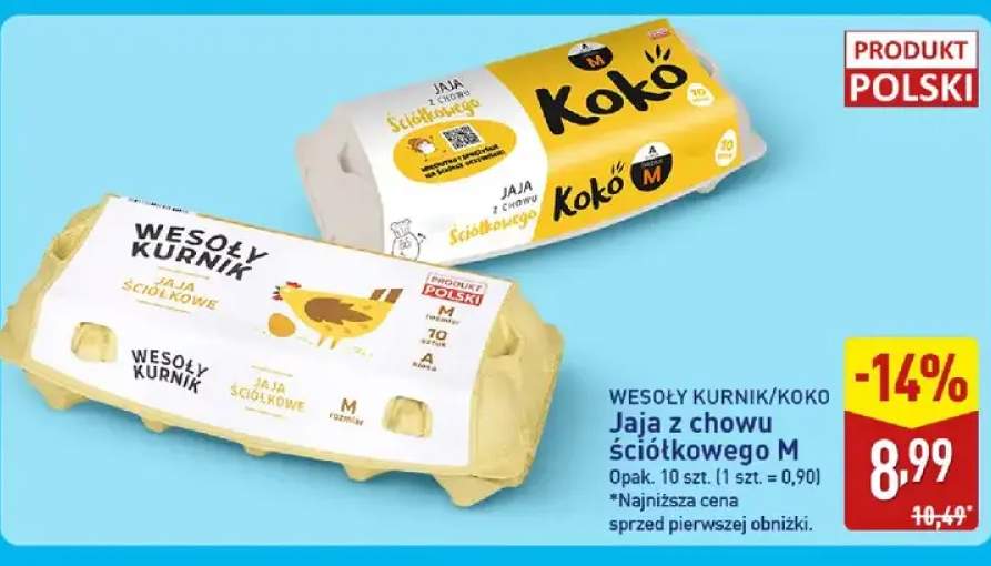 Jaja z chowu ściółkowego M Wesoły Kurnik