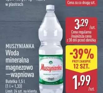 Woda mineralna magnezowo-wapniowa Muszynianka