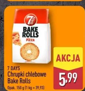 Chrupki chlebowe Bake Rolls Pizza 7 Days