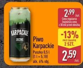 Piwo Karpackie Jasne