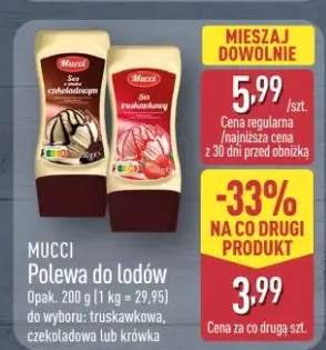 Polewa do lodów Mucci truskawkowa