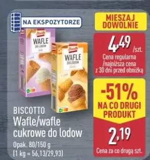 Wafle cukrowe do lodów Biscotto