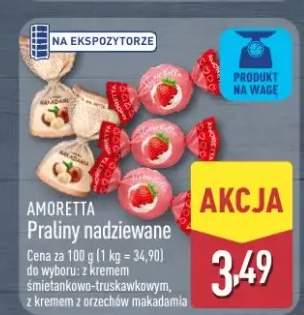 Praliny nadziewane z kremem z orzechów makadamia Amoretta