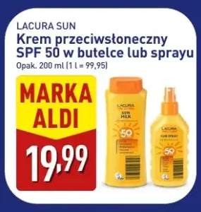Krem przeciwsłoneczny Lacura Sun SPF 50 w sprayu