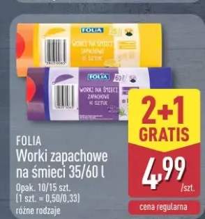 Worki zapachowe na śmieci Folia 60l