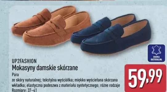 Mokasyny damskie skórzane Up2Fashion