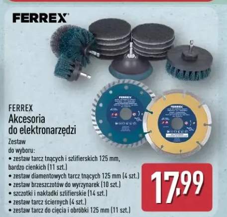 Akcesoria do elektronarzędzi Ferrex zestaw tarcz do cięcia i obróbki 125mm