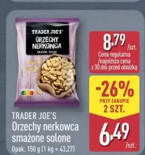 Orzechy nerkowca smażone solone Trader Joe's