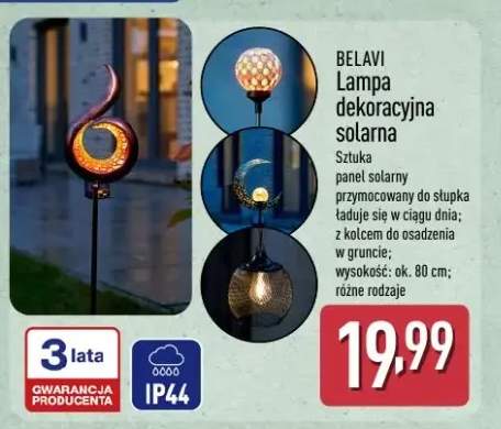 Lampa dekoracyjna solarna Belavi