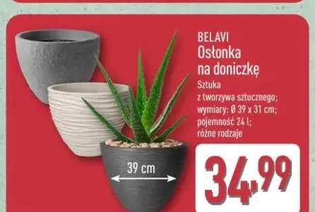 Osłonka na doniczkę Belavi z tworzywa sztucznego