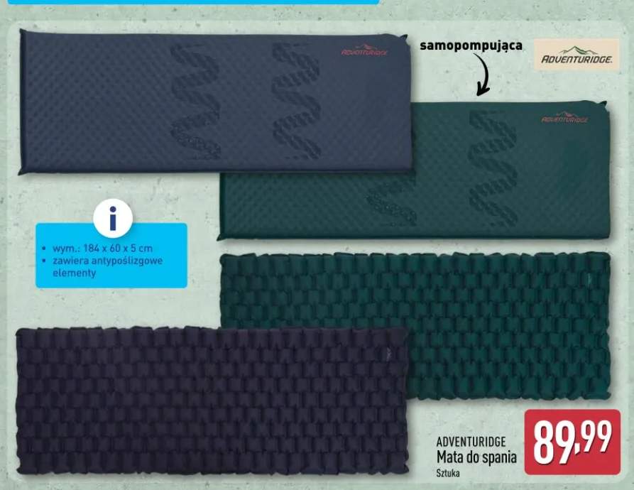 Mata do spania Adventuridge samopompująca 184x60x5cm