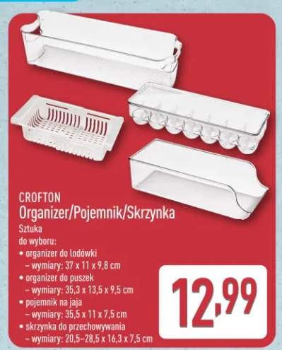 Organizer do lodówki Crofton 37x11x9,8cm
