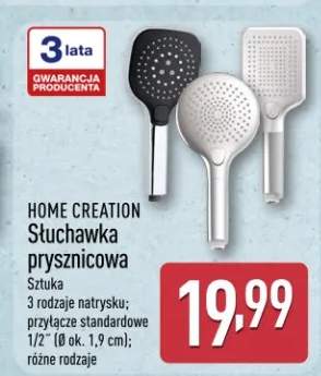 Słuchawka prysznicowa Home Creation 3 rodzaje natrysku przyłącze 1/2"