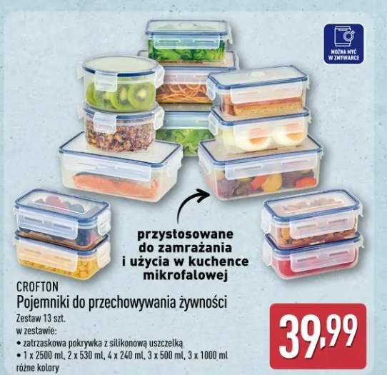 Pojemniki do przechowywania żywności Crofton zestaw 13szt.