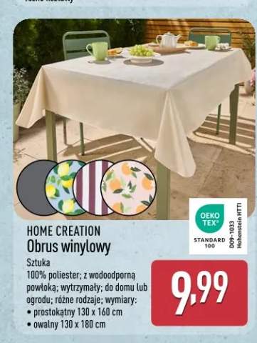 Obrus winylowy owalny 130x180cm Home Creation