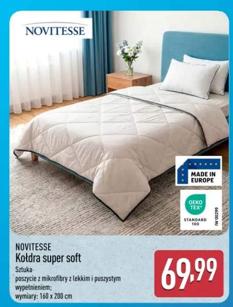Kołdra super soft Novitesse 160x200cm