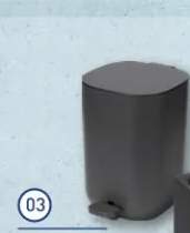 Kosz łazienkowy Home Creation 16,4x23,2x20,5cm pojemność 3l