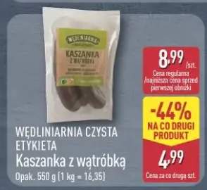Kaszanka z wątróbką Wędliniarnia Czysta Etykieta