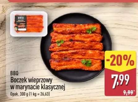 Boczek wieprzowy w marynacie klasycznej BBQ