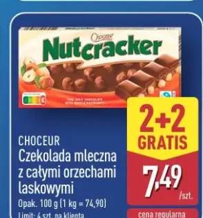 Czekolada mleczna z całymi orzechami laskowymi Choceur Nutcracker