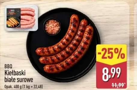 Kiełbaski białe surowe BBQ