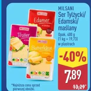 Ser Maślany w plastrach Milsani