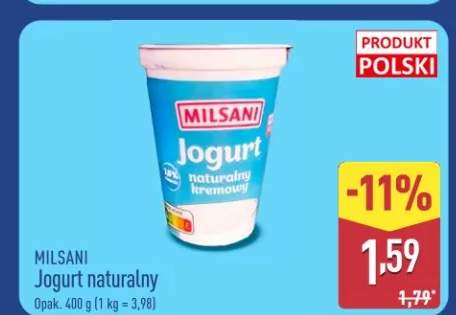 Jogurt naturalny kremowy Milsani