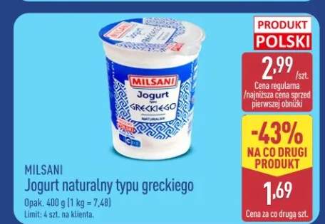 Jogurt naturalny typu greckiego Milsani