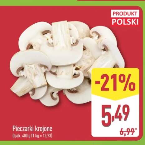 Pieczarki krojone polskie