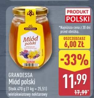 Miód polski wielokwiatowy nektarowy Grandessa