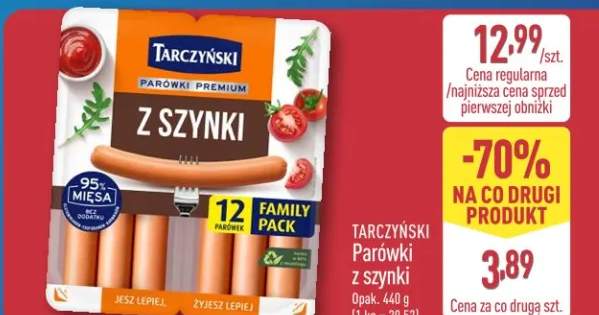Parówki Tarczyński z szynki Premium Family Pack