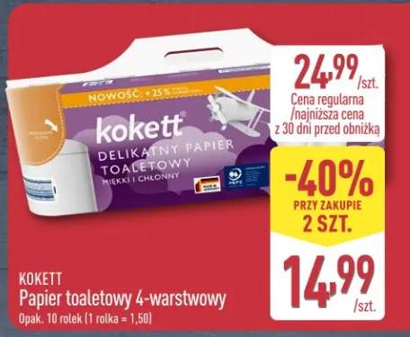 Papier toaletowy 4-warstwowy Kokett