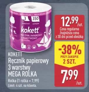 Ręcznik papierowy 3 warstwy MEGA ROLKA Kokett