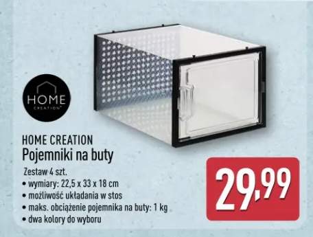 Pojemniki na buty Home Creation zestaw 4szt.