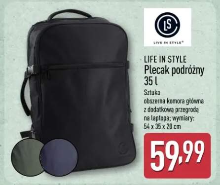 Plecak podróżny 35l Live In Style 54x35x20cm