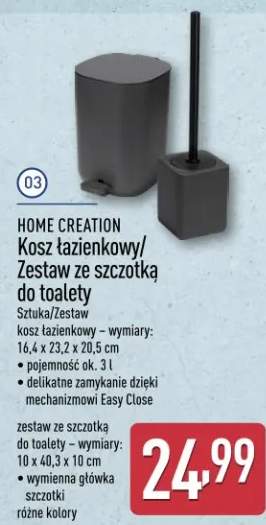 Zestaw ze szczotką do toalety Home Creation 10x40,3x10cm