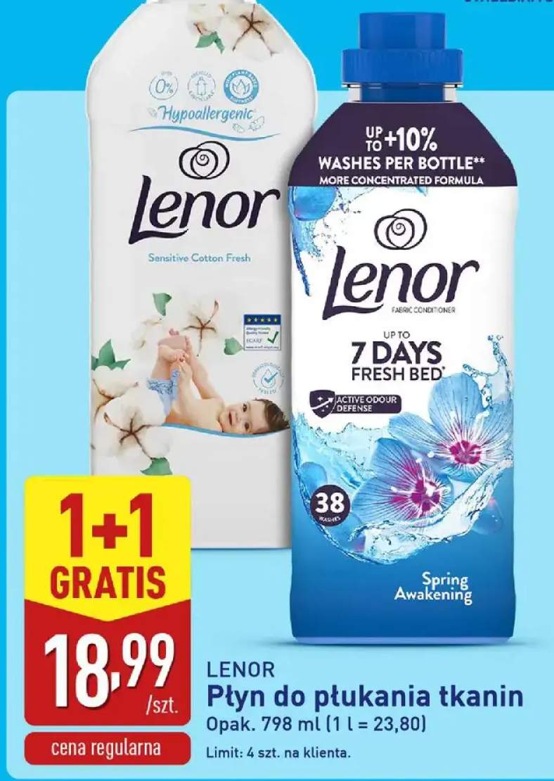 Płyn do płukania tkanin Lenor Spring Awakening 7 Days Fresh Bed