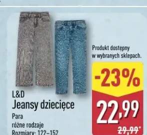 Jeansy dziecięce L&D