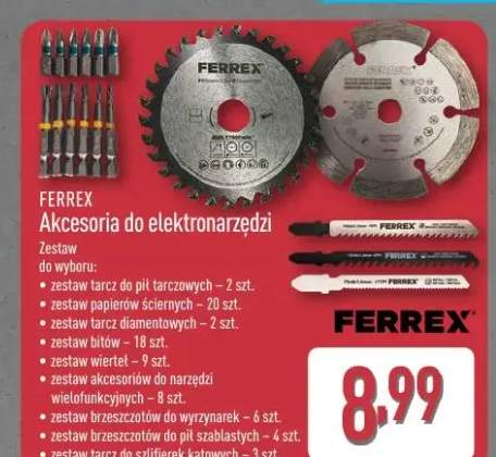 Akcesoria do elektronarzędzi Ferrex zestaw do wyboru