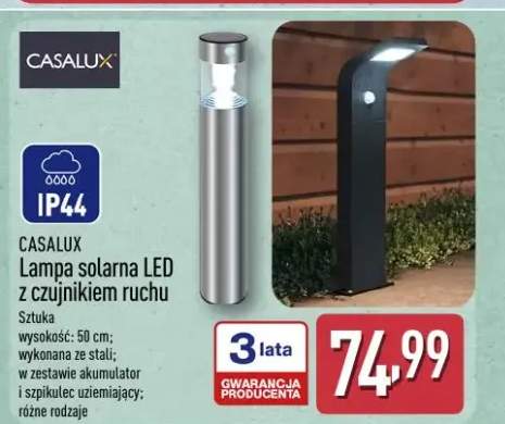 Lampa solarna LED z czujnikiem ruchu Casalux