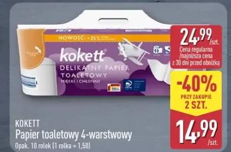 Papier toaletowy 4-warstwowy Kokett