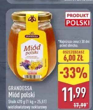 Miód polski wielokwiatowy nektarowy Grandessa