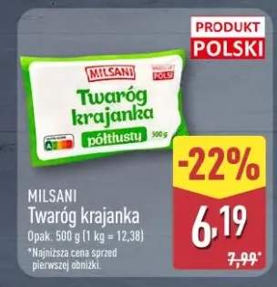 Twaróg krajanka półtłusty Milsani