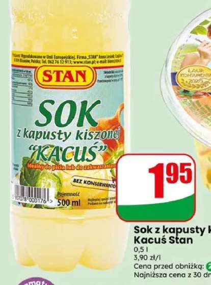 sok z kapusty kiszonej